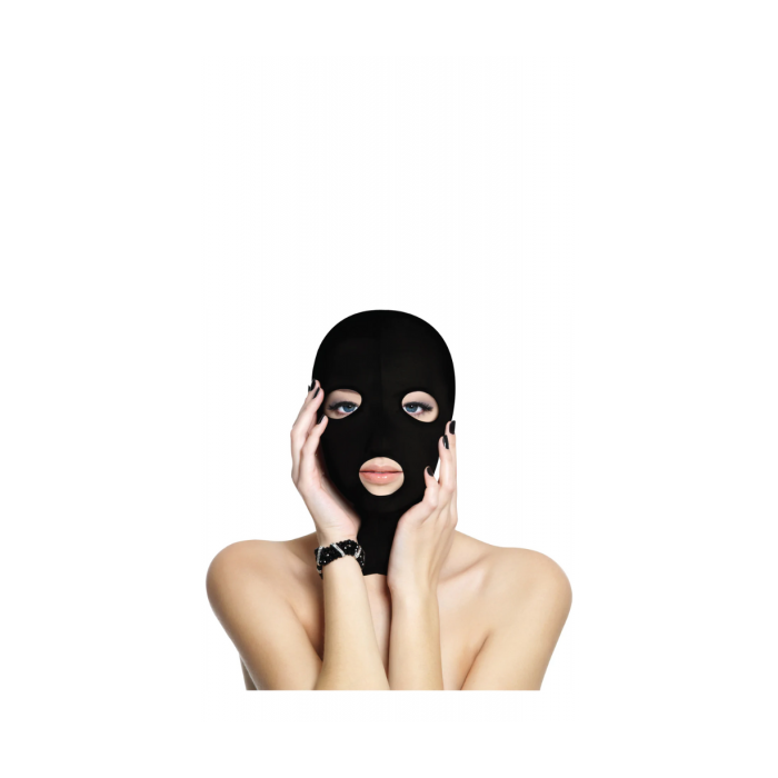 OUCH! SUBVERSION MASK - OPEN MOUTH AND EYES HOOD BLACK