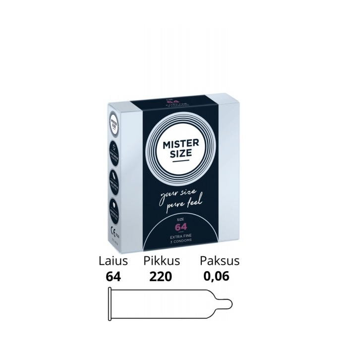 MISTER SIZE 64MM CONDOMS 3PCS
