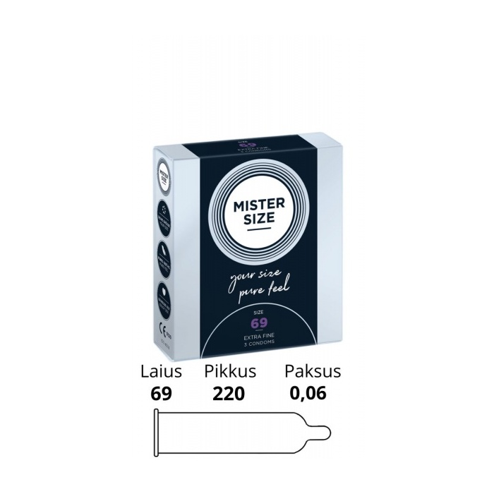 MISTER SIZE 69MM CONDOMS 3PCS