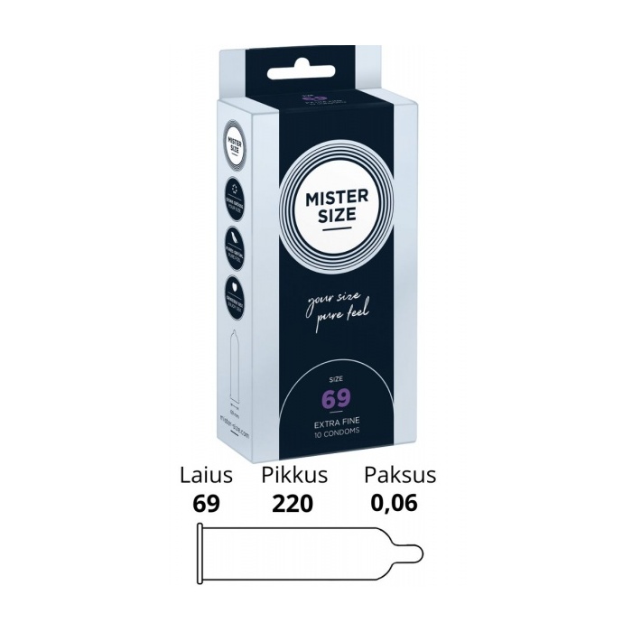 MISTER SIZE 69MM CONDOMS 10PCS