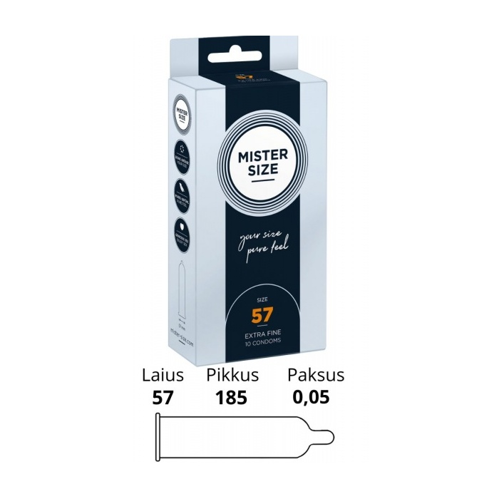 MISTER SIZE 57MM CONDOMS 10PCS