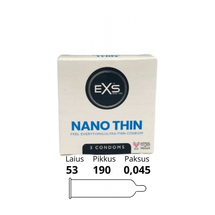 EXS NANO THIN CONDOMS 3TK.