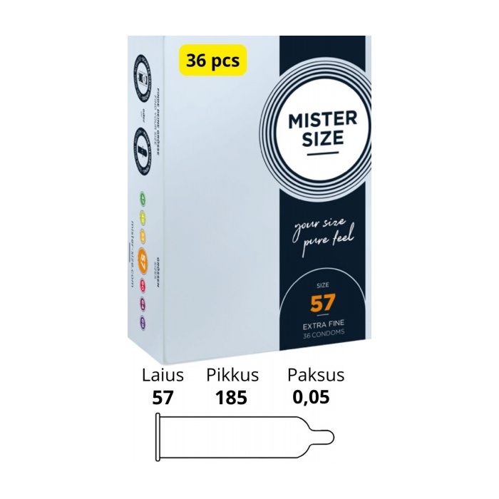 MISTER SIZE 57MM CONDOMS 36PCS