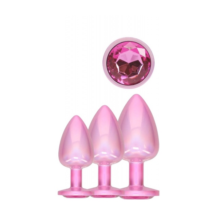 PARIS COLLECTION - METAL ANAL PLUG SET PINK
