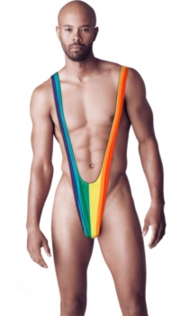 RAINBOW MANKINI MAN SWIMSUIT 