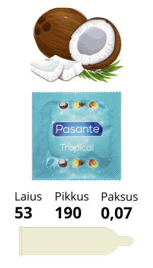 PASANTE CONDOM TROPICAL COCONUT 1TK