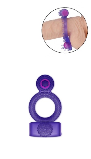 CASUAL RING VIBRATING DOUBLE PLEASURE PURPLE