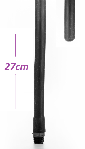 ALL BLACK SILICONE ANAL DOUCHE 27CM