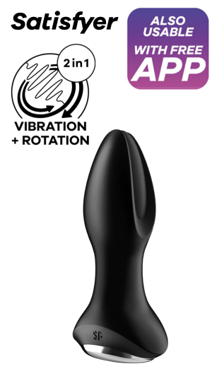 SATISFYER ROTATOR PLUG 1 CONNECT APP BLACK