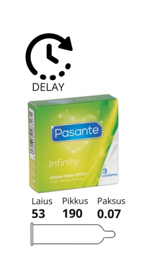 PASANTE DELAY CONDOMS 3PCS