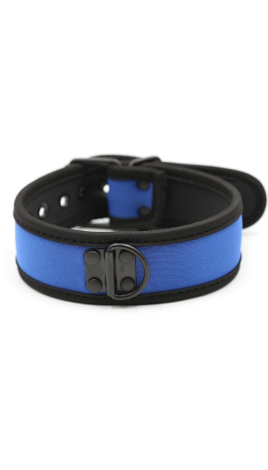 PUPPY PLAY NEOPRENE COLLAR - BLUE