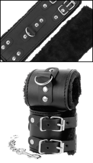 DARKNESS FURRY BLACK HANDCUFFS
