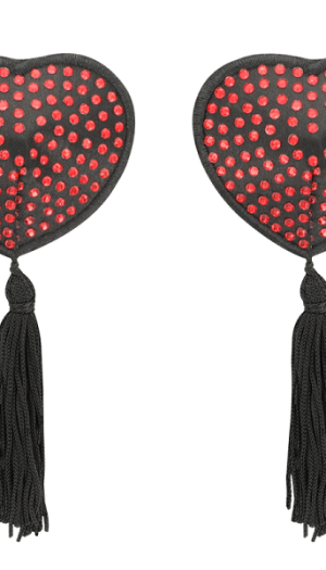 COQUETTE NIPPLE COVERS BLACK/RED