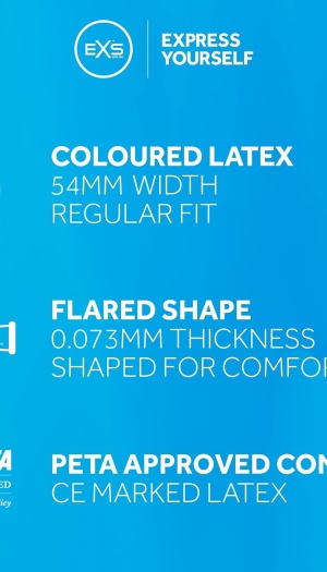 EXS BLACK LATEX CONDOMS 12 PACK