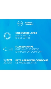 EXS BLACK LATEX CONDOMS 12 PACK