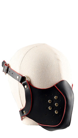FETISH MASK LEATHER - BLACK