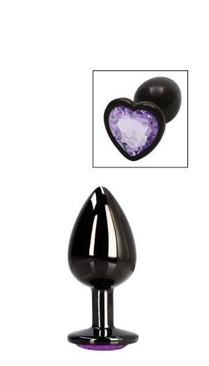HEART GEM BLACK / PURPLE S