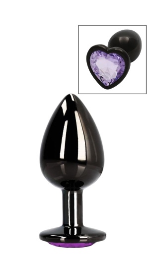 HEART GEM BLACK / PURPLE L