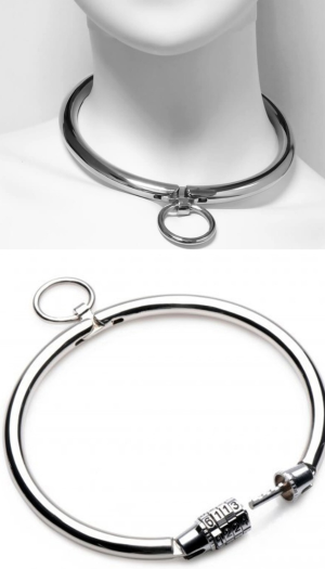 METAL COLLAR WITH COMBINATION LOCK S SIZE 10.7 cm