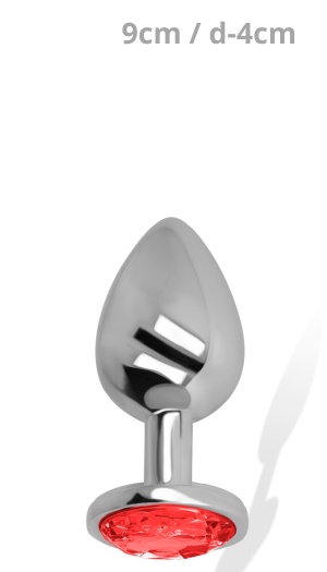 OHMAMA ANAL PLUG WITH RED CRYSTAL L