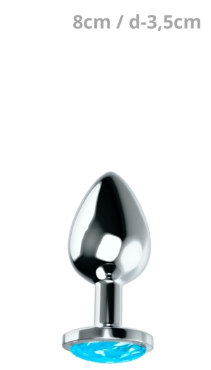 OHMAMA ANAL PLUG WITH BLUE CRYSTAL M