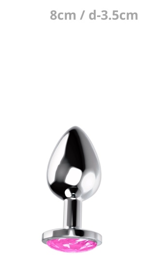 OHMAMA ANAL PLUG WITH PINK CRYSTAL M