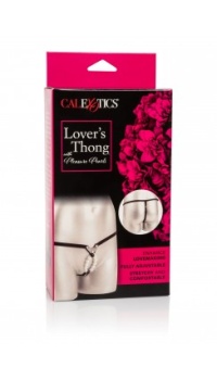LOVER'S THONG W. PLEASURE PEARLS