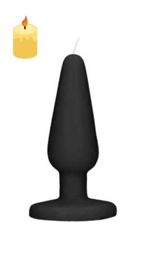 SCANDALOUS CANDLES - BUTT PLUG BLACK