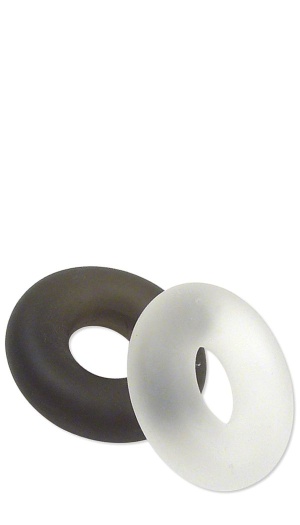 STUD RINGS WHITE/BLACK 2 pcs.