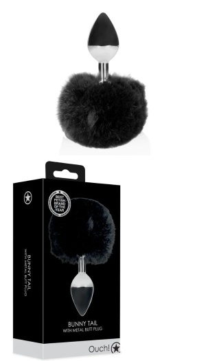 BUNNY TAIL BLACK - METAL PLUG