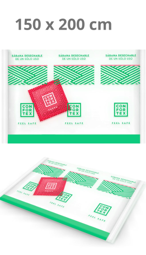 DISPOSABLE HYGIENIC SHEETS + STRAWBERRY CONDOM CONFORTEX