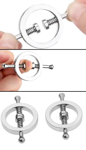 STEEL ROUND NIPPLE CLAMPS (2PCS)