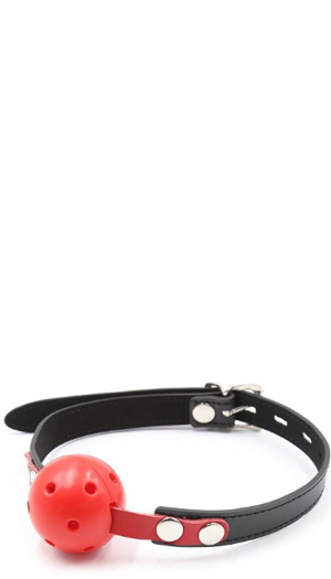 BREATHABLE BALL GAG BLACK/RED