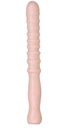 12.2" FLESH RIBBED DILDO