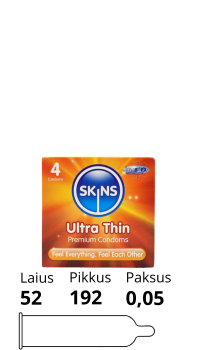 SKINS CONDOMS ULTRA THIN 4pcs