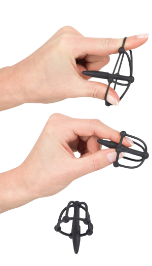 PENIS PLUG WITH A GLANS CAGE