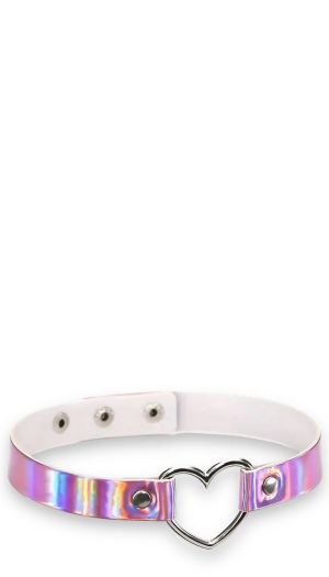 REFLECTED PINK SEXY PUNK STYLE CHOKER