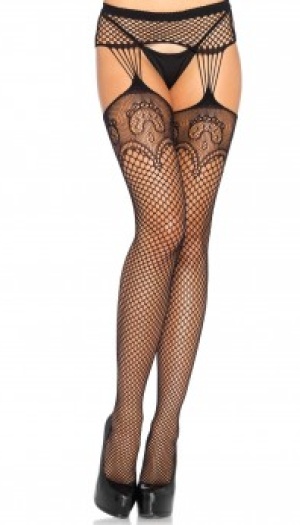 NET STOCKINGS AND GARTERBELT OS