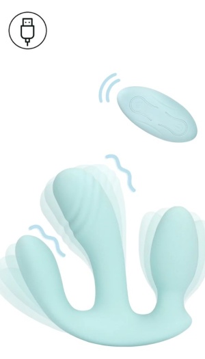 THREE-IN-ONE LIQUID SILICONE VIBRATOR - LOVELINE