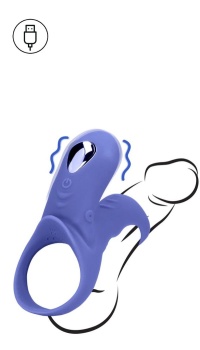 LOVELINE VIBRATING COCKRING WITH CLIT STIMULATION