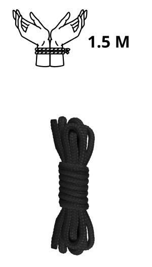JAPANESE MINI ROPE 1,5m BLACK
