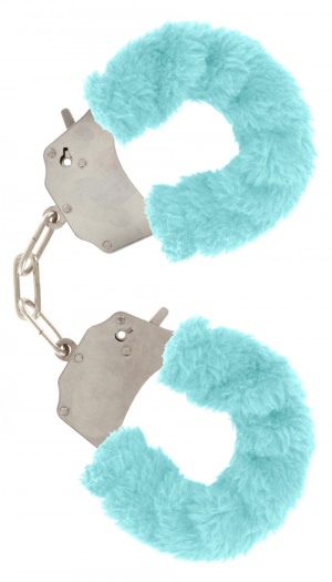 FURRY FUN CUFFS PALE BLUE PLUSH