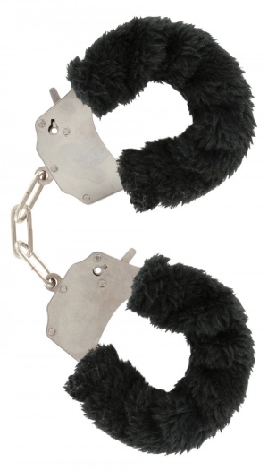 FURRY FUN CUFFS BLACK PLUSH