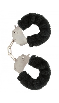 FURRY FUN CUFFS BLACK PLUSH