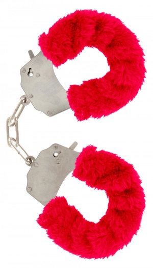 FURRY FUN CUFFS RED PLUSH