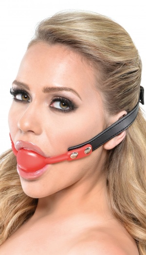SILICONE BALL GAG RED