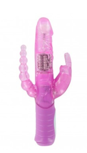 DUAL PLEASURE SLIMLINE RABBIT PINK