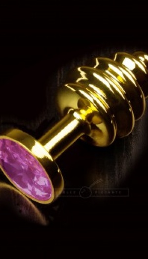 JEWELLERY RIBBED GOLD PURPLE