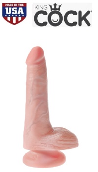 KING COCK 6 INCH W/ BALLS FLESH