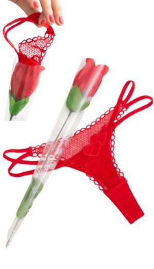 ROSE WITH RED G-STRING